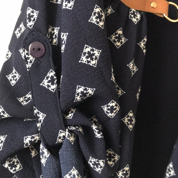 Ryan Michelle Navy Blue Button up Dress - Picture 4 of 5